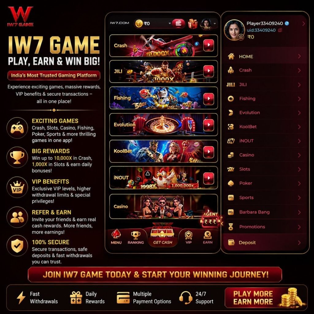 IW7 APP download page displaying latest version and gaming rewards